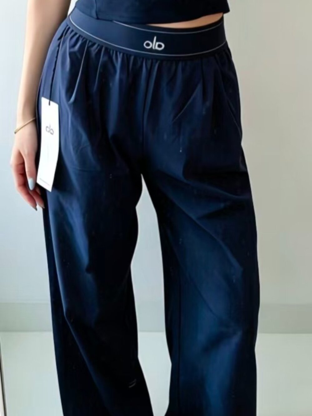 😍Alo Yoga Suit Up Trouser Relaxed Wide Leg Pants Casual💘 (Regular)